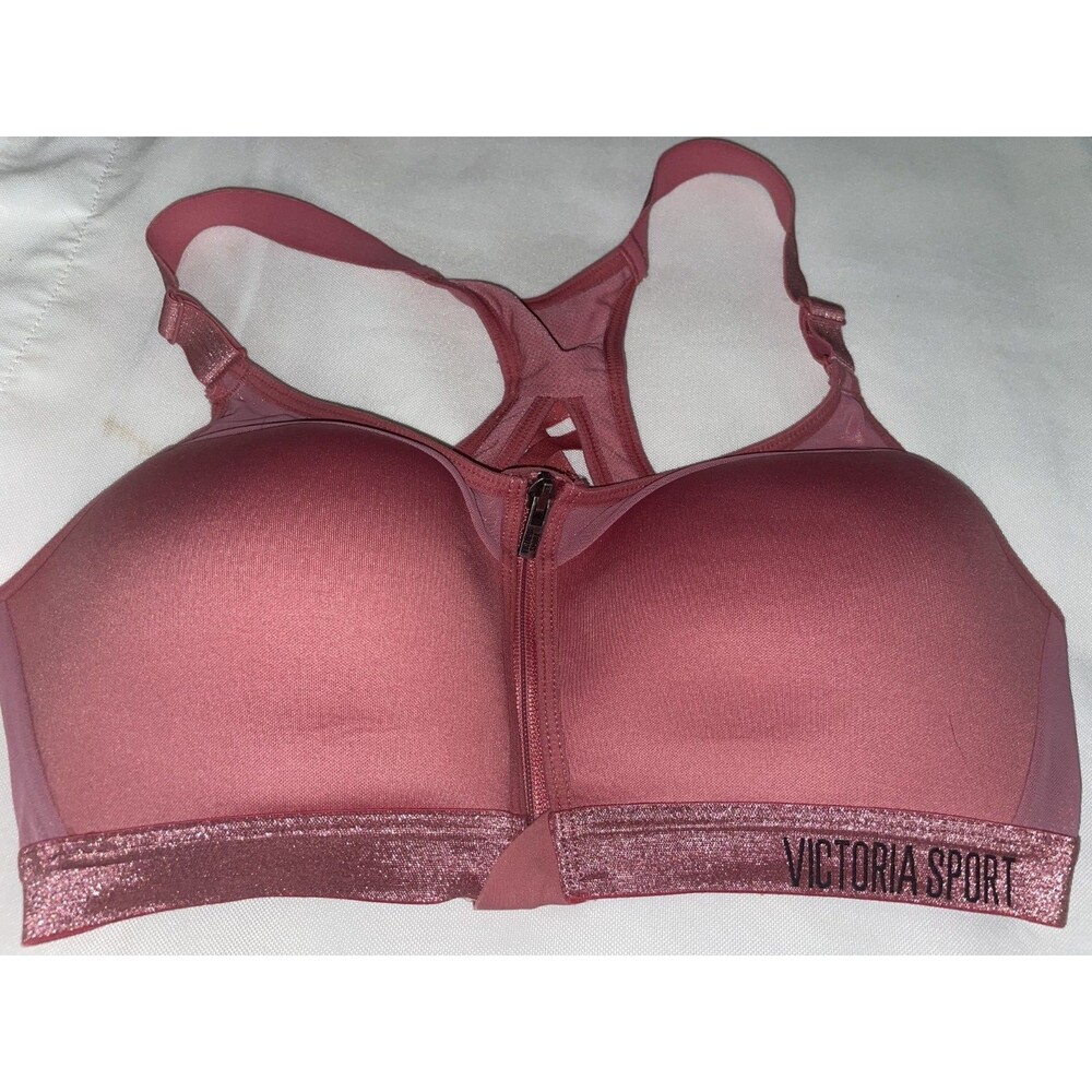 Victoria Secret Incredible Lightweight Max Front Closure Sports Bra 34C Knockout